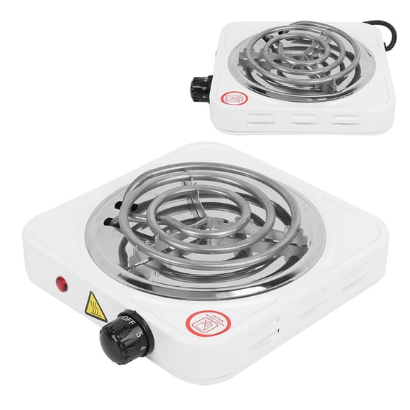 YAHHU 1000W Stainless Steel Portable Single Tube Electric Stove Home Countertop Burner 110V (8.3 inches / 21 cm) For Travel Kitchen Cooking[cite: 1]