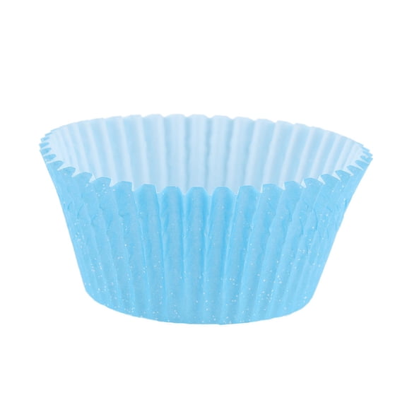 YAHHU 100PCS Mini Cupcake Liners Round Cake Baking Cups Muffin Cases for Birthday Wedding Baby Shower Holiday Party Themed Celebrations Blue 2.68 inches / 6.8 cm