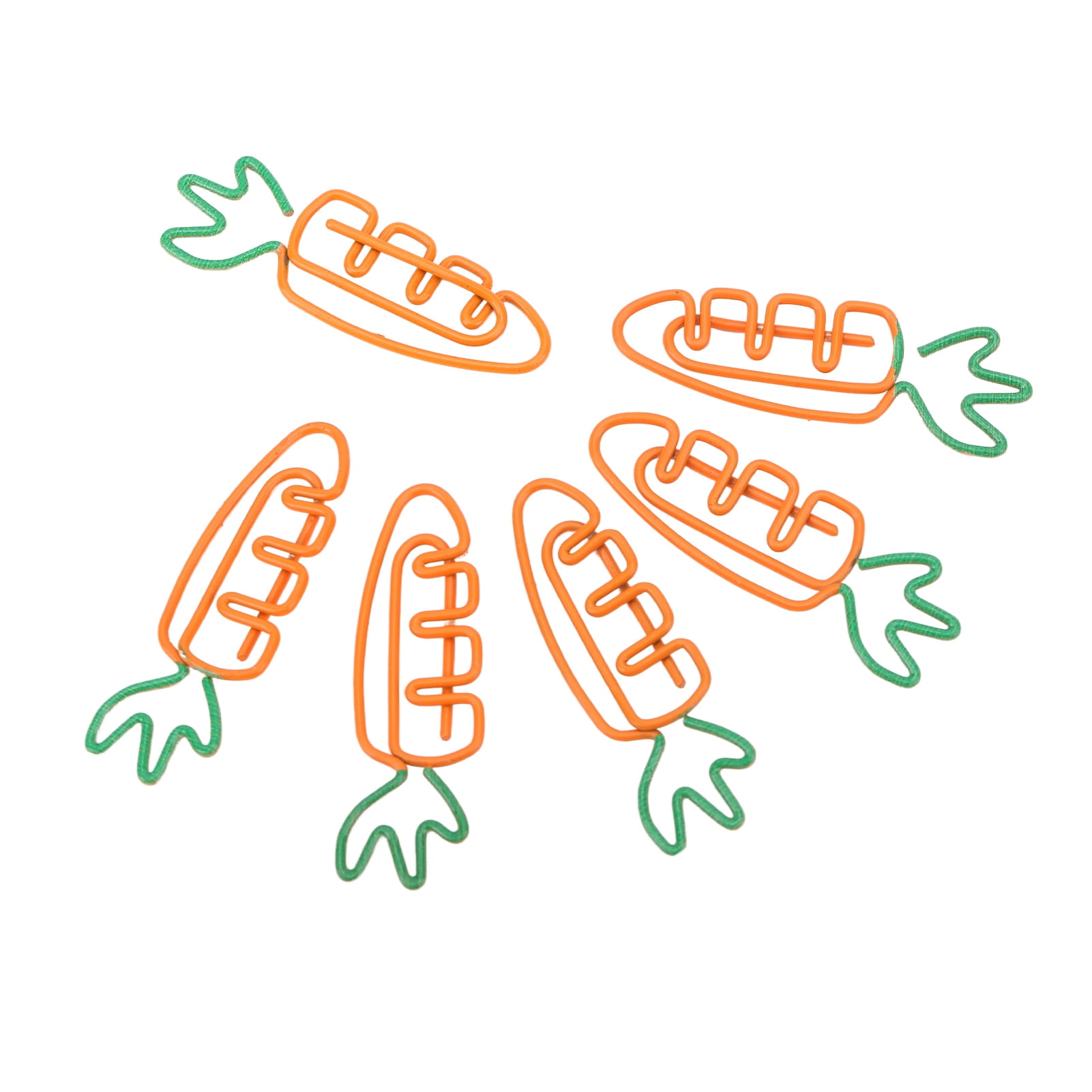 YAHHU 100Pcs Carrot Paper Clips Electroplated Metal Nonslip Rustproof Cute Paper Clips for Document Files Letters Office Desk Stationery Organization Accessories, 5.51 inches / 14.00 cm