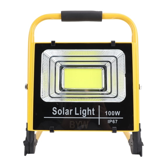 YAHHU 100W LED Portable Work Light 20000LM Rechargeable Job Site Flood Lighting 10000mAh Battery Super Bright 6000K IP67 Waterproof Indoor Outdoor Stand Lamp Black (EU Plug)