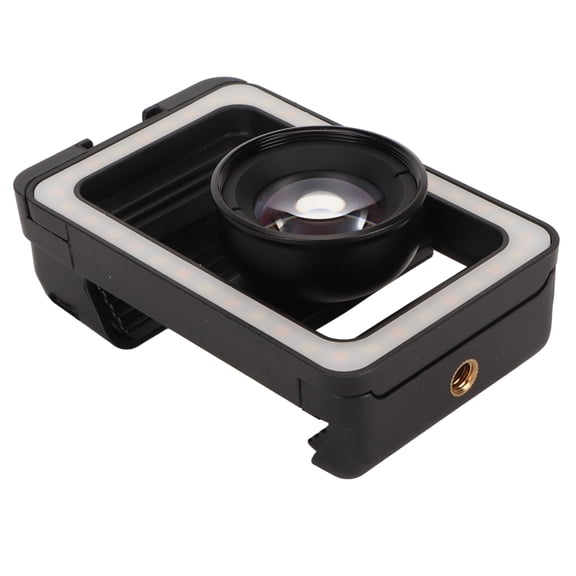 YAHHU 100mm Phone Macro Lens Universal Clip 4K HD Portable Camera Lens with LED Fill Light for iPhone Samsung and All Smartphones (Black, 10x Magnification)