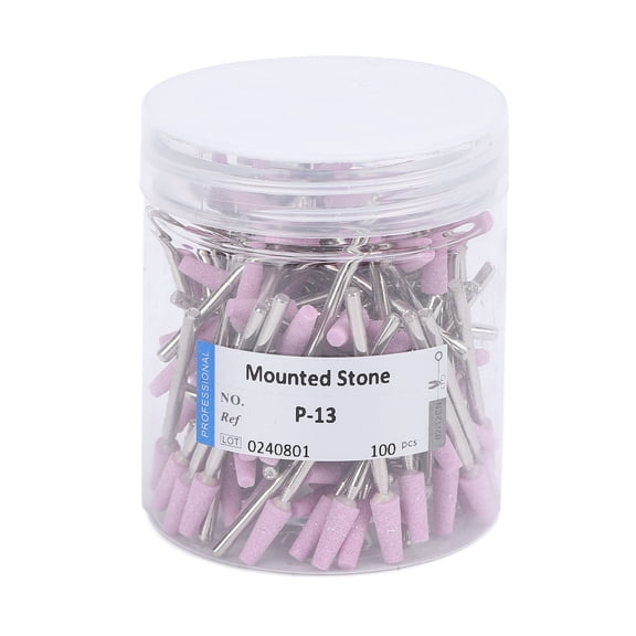 YAHHU 100pcs Quartz Nail Drill Heads Manicure Accessories Nail Drill Bits Set Nail Polishing Burr