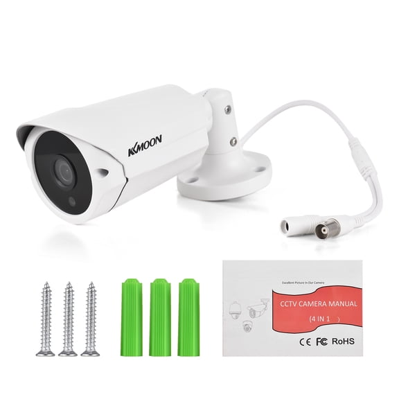 YAHHU 1080P CCTV Wired Security Camera Indoor Outdoor 2.0MP Infrared Night Vision 3.6mm Lens Surveillance Camera for Analog DVR Wall Mount 8.66 inches / 22 cm [cite: 8]