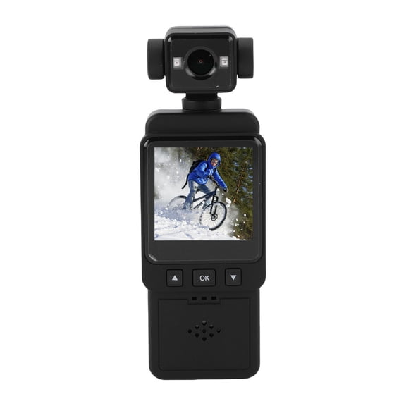 YAHHU 1080P Digital Camera WiFi Handheld Action Camera with Clamp IP65 Water Proof Smart Image Stabilization Multifunctional Use for Travel Cycling Outdoor Sports 3MP 1.54 Inch Screen Black