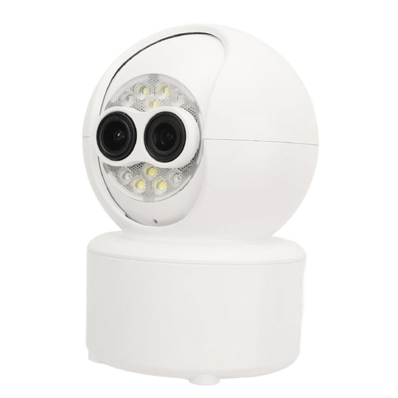 YAHHU 1080P HD Dual Lens Security Camera Wireless WiFi Automatic Night Vision Motion Detection 2 Way Audio PTZ Surveillance Monitor (6.3 inches / 16 cm)
