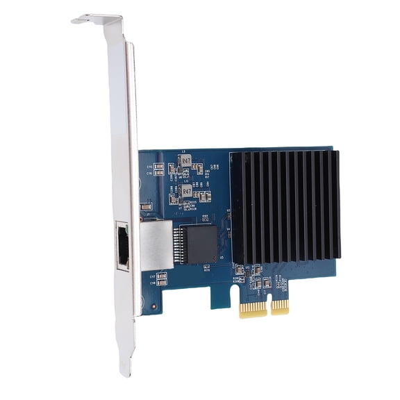 YAHHU 10G PCIe Network Card RJ45 Port RTL8127 PCI Express Gen 4 X1 to 10 Gigabit Ethernet Adapter for PC Desktop Gaming E-sports Linux Support (8.27 inches / 21 cm)