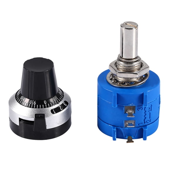 YAHHU 10K Ohm 3590S-2-103L Rotary Wirewound Precision Potentiometer Pot 10 Turns Knob[cite: 1]