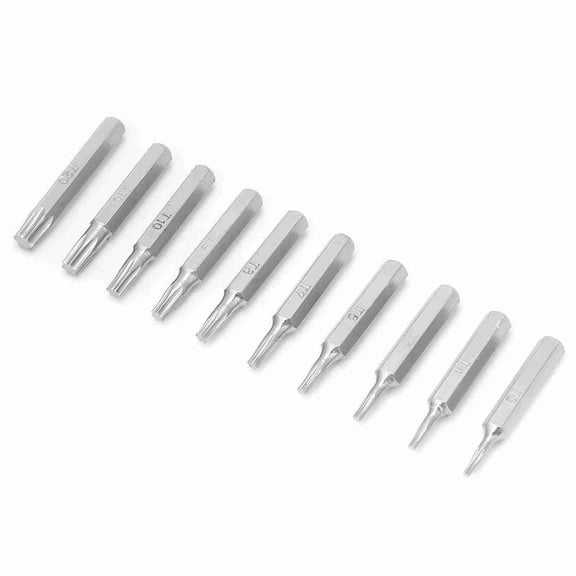 YAHHU 10PCS 4mm Shank Star Screwdriver Bits Set T3-T20 Repair Tools for Mobile Phones and Electronics (1.1 inches / 28 mm) High Quality CR-V Steel Replacement Accessories Kit for DIY Use