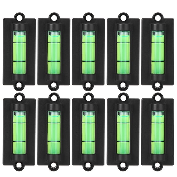 YAHHU 10PCS Eco-Friendly Bracket Level Set, Black Plastic Pocket Bubble Leveler for Adjusting Camera Tripod, Precision Measurement Tool for DIY & Photography, 2.36 inches / 6.0 cm