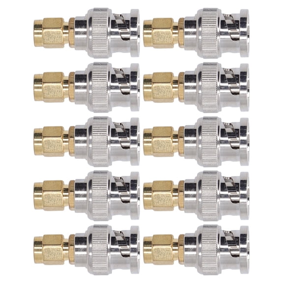 YAHHU 10PCS SMA Male to BNC Male Adapter Replacement RF Coaxial Cable Conversion Connector 4.72 inches / 12 cm[cite: 1]