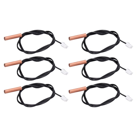 YAHHU 10Pcs 10K Temp Sensor Probe PVC Copper Waterproof NTC Thermistor Probes for Air Conditioner Replacement Parts