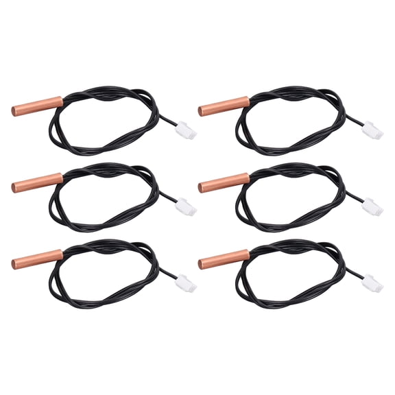 YAHHU 10Pcs 10K Temp Sensor Probe PVC Copper Waterproof NTC Thermistor Probes for Air Conditioner Replacement Parts