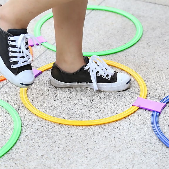 YAHHU 10Pcs 11.02 Inches / 28 cm Agility Speed Rings Football Soccer Basketball Sport Training Equipment Set