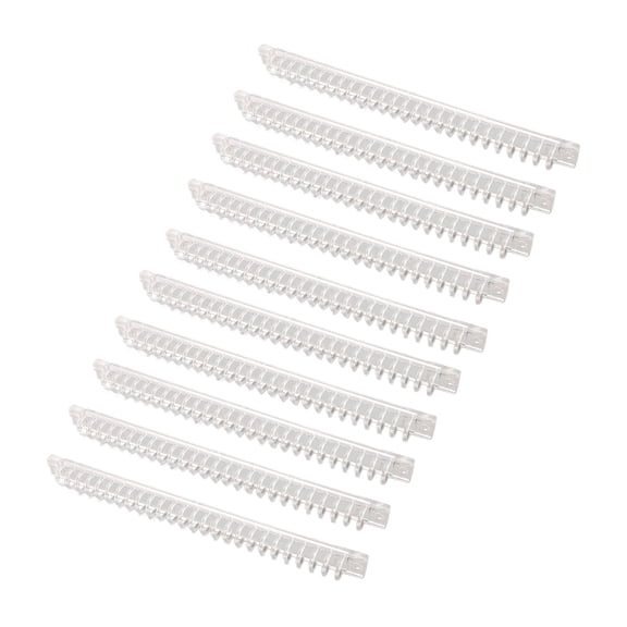 YAHHU 10Pcs Binding Spines Plastic Comb Spiral Coil 26 Holes 100 Sheet Capacity Strip for Loose Leaf Transparent