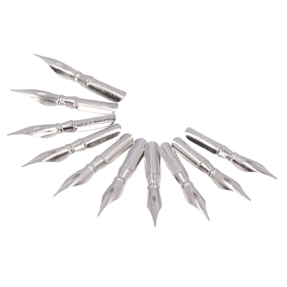 YAHHU 10Pcs Calligraphy Nib Comfortable Writing Good Performance Light Weight Art Tools B10 Metal Tip Replacement Calligraphy Set 7 inches / 17.8 cm[cite: 1]