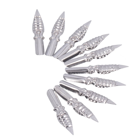 YAHHU 10Pcs Calligraphy Nib Comfortable Writing Good Performance Light Weight Art Tools B5 Metal Tip Replacement Calligraphy Set 6 inches / 15.2 cm[cite: 1]