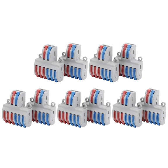 YAHHU 10Pcs Compact Wire Connectors Lever Nut Terminal Block SPL Quick Connect Equipment SPL-62 For Home Electrical Work Lighting Motors 15.00cm / 5.91 inches[cite: 1]