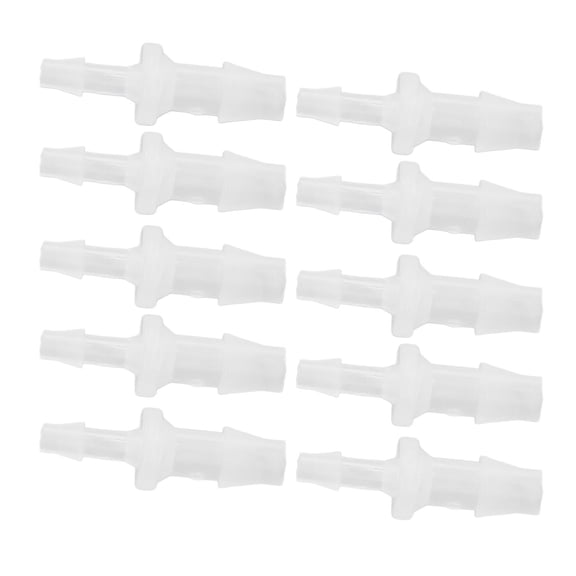 YAHHU 10Pcs Hose Barb Reducer Fitting 3.9-6.4mm (0.15-0.25 inches) PP Aquarium Air Pump Adapter Reducing Straight Union Connector for Silicone Tube Connection, Durable Fish Tank Water Hose Adapters