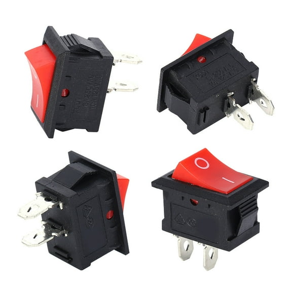 YAHHU 10Pcs Rocker Switches 2 Pin Plastic Button Used for Household Appliances Switch KCD1-101[cite: 1]