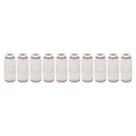 YAHHU 10Pcs Straight Reducing Connector Quick Release Pneumatic Air Hose Reducer Tube Fittings White PG6-4 for Mechanical Processing and Medical Treatment Systems (3.94 inches / 10.0 cm length)