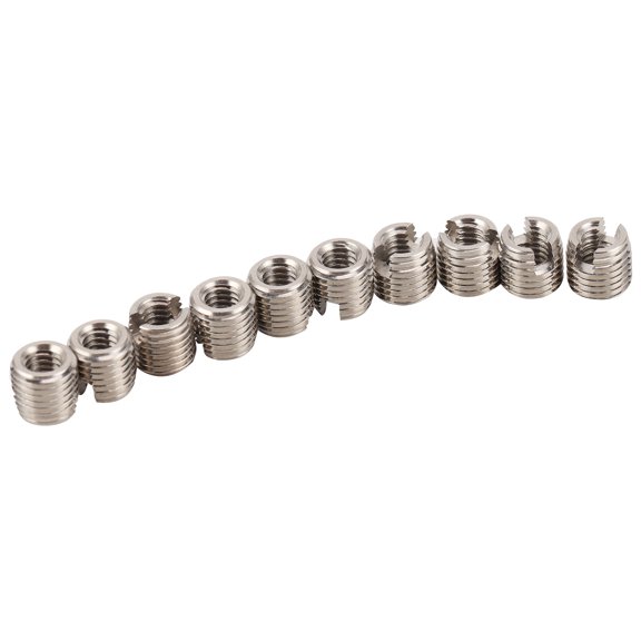 YAHHU 10Pcs Thread Inserts Reducing Nut Repair Tool Male Female Stainless Steel Hardware, M4 to M6.5, 6mm / 0.24 inches Length