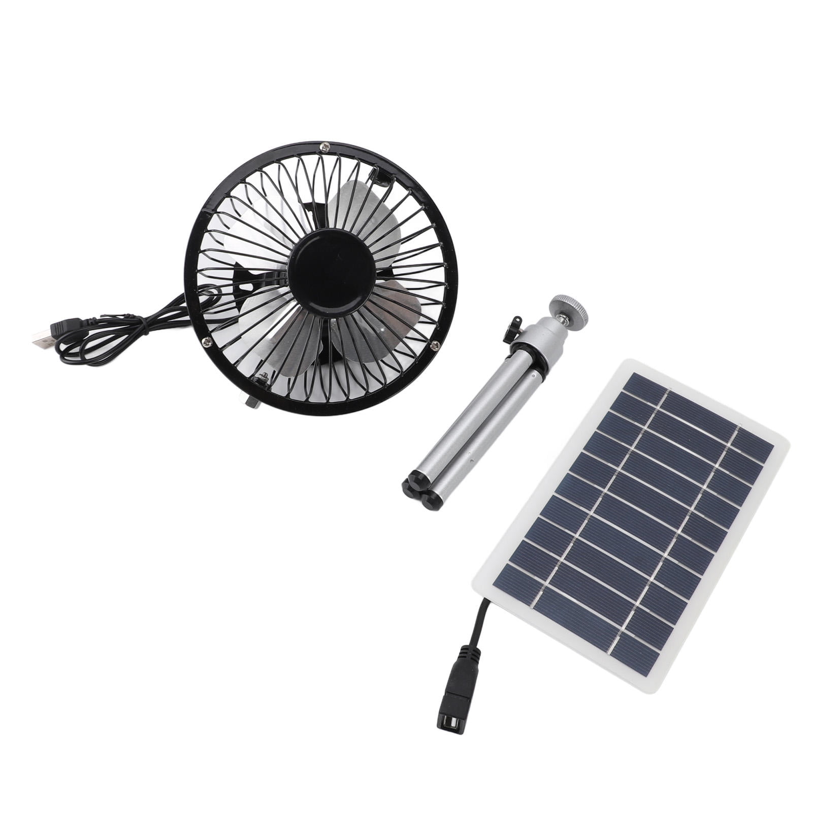 YAHHU 10W Solar-Powered Exhaust Fan Kit with Stand – Monocrystalline Silicon Panel, Silent & Portable for Greenhouses, RVs, Pet Houses & Chicken Coops