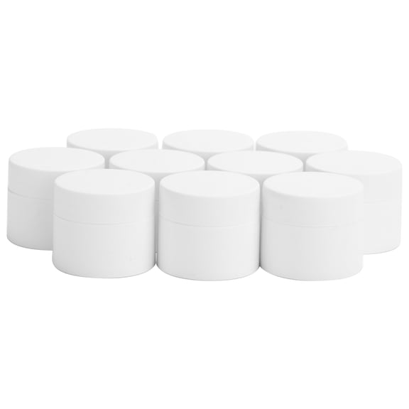 YAHHU 10pcs 10g / 0.35 oz Refillable Travel Bottles Empty Face Cream Jar Cosmetic Container PP Plastic