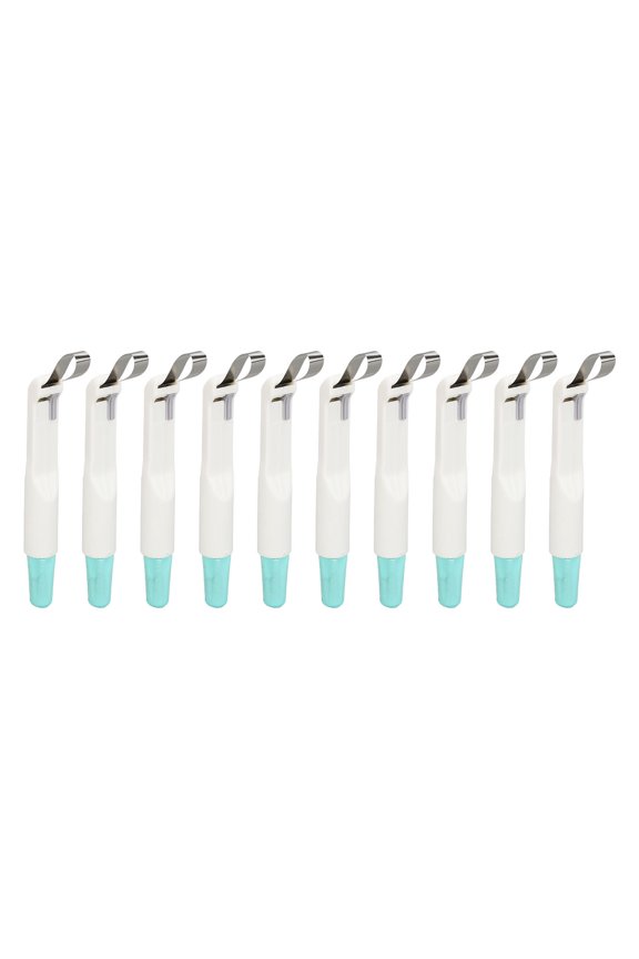 10pcs Dental Matrix Band Metal Smoothing Surfaces Close Fitting Matrice Ring System Green, Portable Reusable Professional Orthodontic Tool Kit, Pack Size 5.51 inches / 14 cm
