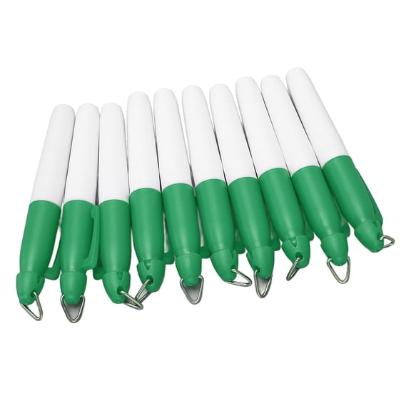 YAHHU 10pcs Golfing Marker Pen Oil Based Waterproof Portable Ball Line Marker Tool Alignment Tool for Drawing Coloring Green 5.9 inches / 15 cm Premium Set
