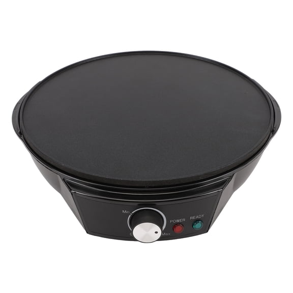 YAHHU 11.8 inches / 30 cm 900W Electric Griddle Crepe Maker Machine with Adjustable Temperature Control, Includes Spatula and Batter Spreader