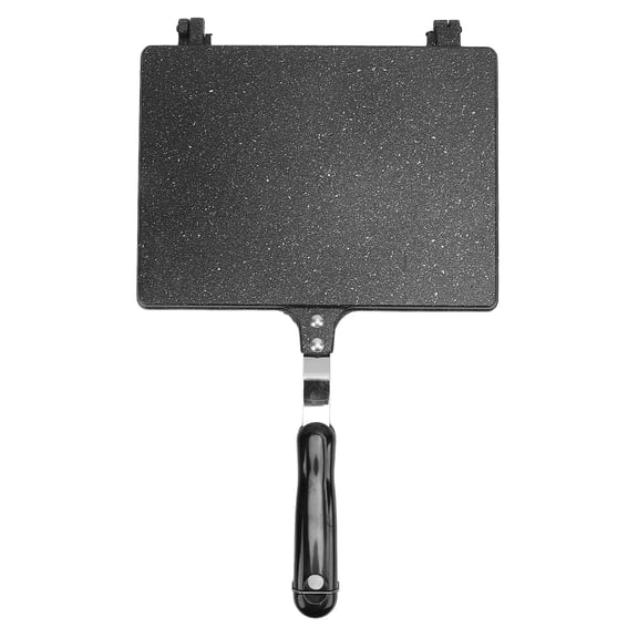 YAHHU 12 DoubleSided Sandwich & Panini Maker Detachable, NonStick, Even Heating, Stylish Black Ideal for Toast, Eggs, Veggies