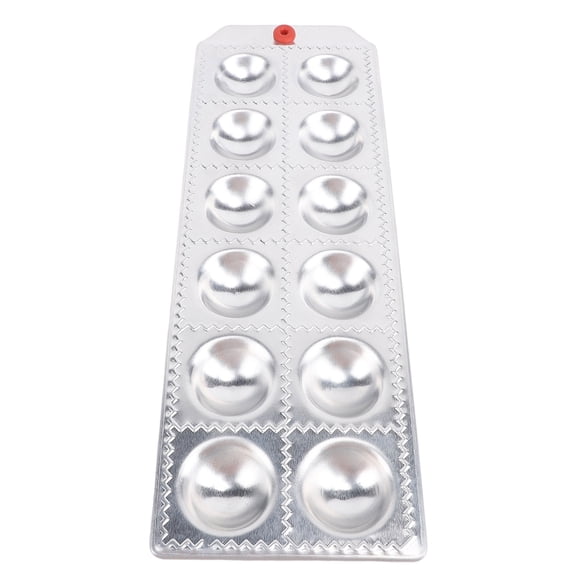 YAHHU 12 Hole Ravioli Maker Round Aluminum Alloy Easy Cleanup Time Saving Pasta Maker for Home Kitchen (13.39 inches / 34 cm)