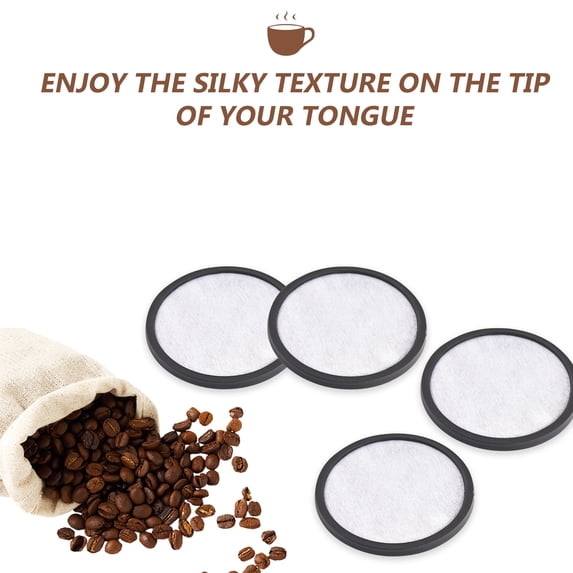 YAHHU 12 Pack Coffee Water Filter Disk Replacement, Compatible with Mr. Coffee Maker Machines, Carbon Fiber Cotton & Plastic Accessories, 3.26 inches / 8.3 cm