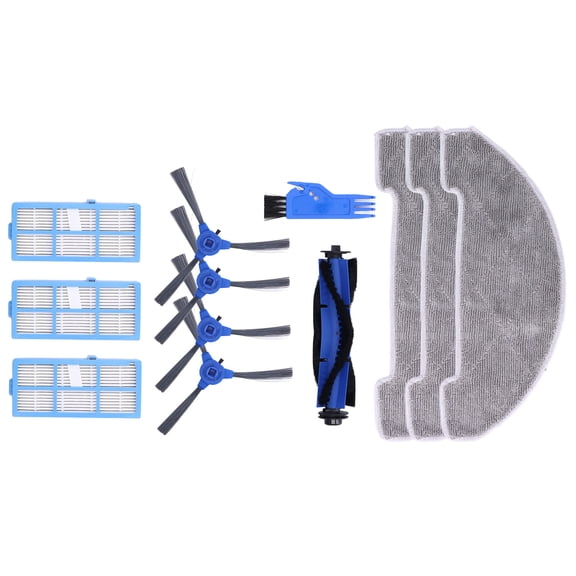 YAHHU 12-Piece Robotic Vacuum Cleaner Parts Kit with Side Brushes, Rags, Filters, and Main Brush - Replacement Accessories for Proscenic 850T Sweeping Robot