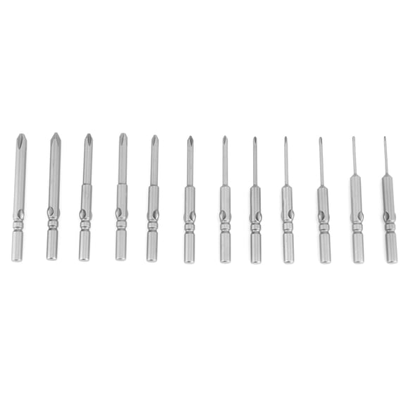 YAHHU 12 Pieces Cross Magnetic Screwdriver Bit Set 5mm Diameter Electric Replacement Tool Accessories For Home Improvement And Industrial Maintenance Standard 2.4 Inches