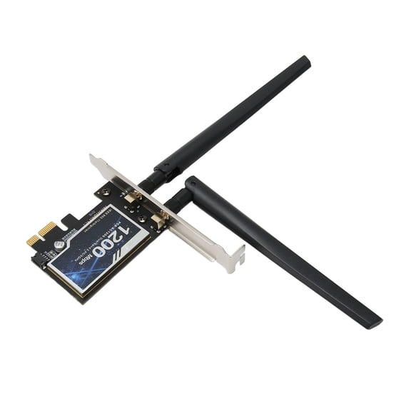 YAHHU 1200Mbps Dual-Band Wireless PCIe Ethernet Card Network Adapter (300Mbps on 2.4G, 867Mbps on 5G), Bluetooth 4.0, PCI-E Gigabit WiFi Receiver for Desktop PC Chassis (7.09 inches / 18 cm)