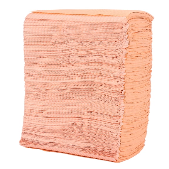 YAHHU 125 Pcs Disposable Nail Table Mat Soft Table Towel Waterproof Foldable Nail Tip Art Pad for Salon Orange Color Home Manicure Pedicure Clean Practice Pad Hand Foot Care Accessories 10 inches
