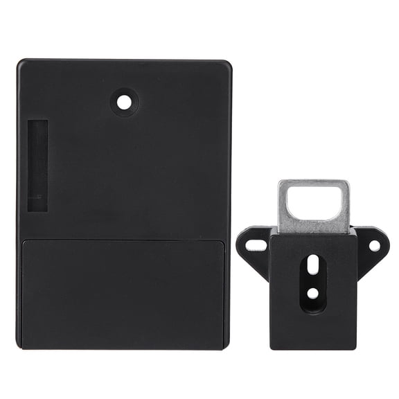YAHHU 125KHz Smart Cabinet Lock Electronic RFID Card Keyless Entry No Drill Installation for Wardrobe Sauna Locker Home Office Drawer Security Furniture Hardware Black 5.12 inches / 13 cm