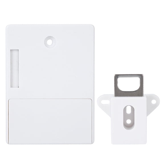 YAHHU 125KHz Smart Cabinet Lock Electronic RFID Card Keyless Entry No Drill Installation for Wardrobe Sauna Locker Home Office Drawer Security Furniture Hardware White 5.12 inches / 13 cm