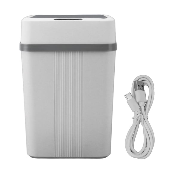 YAHHU 12L Smart MotionSensor Trash Can USB Rechargeable, Waterproof, AutoLift Lid, SpaceSaving Design for Home & Office