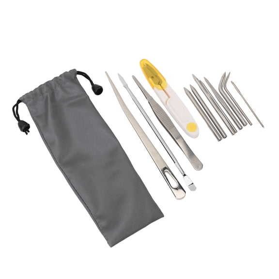YAHHU 12Pcs Stainless Steel Paracord Stitching Set Needle with Storage Bag for DIY Craft (7.87 inches / 20 cm)