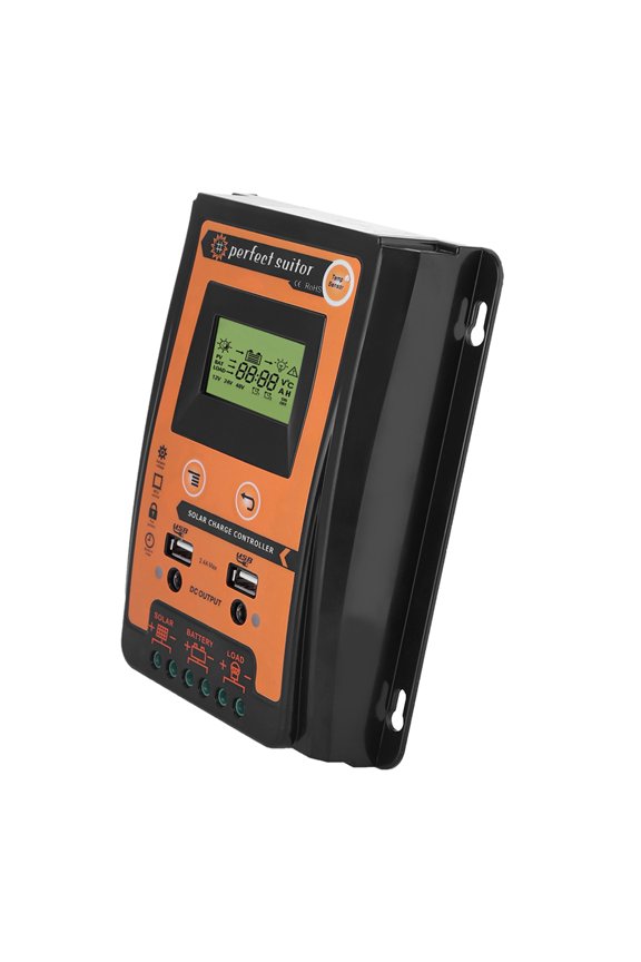 12V/24V 30A PWM & MPPT Solar Charge Controller Renewable Energy Battery Regulator Dual USB LCD Display IP32 Weatherproof For Auto RV Home Street Light