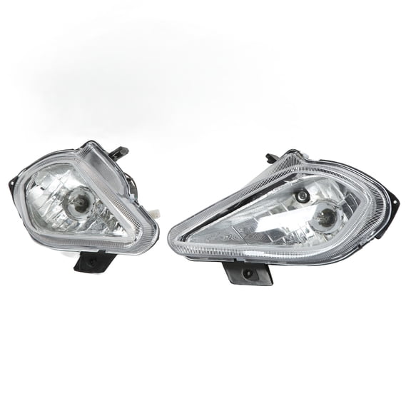 YAHHU 12V Front LED Headlights with Bulbs, 5 Wires 4 Plugs Waterproof ATV QUAD Headlight Assemblies for 150CC 200CC 250CC 300CC Chinese ATVs, 13x7.8x6.3 inches / 33.0x20.0x16.0 cm, Pack of 2