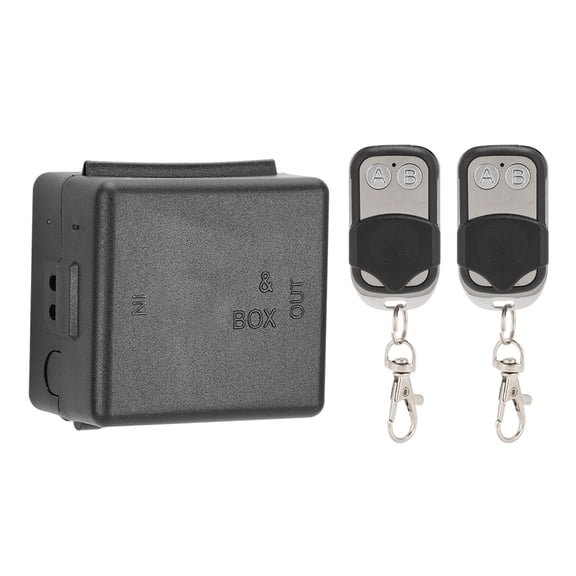 YAHHU 12V Single Channel Remote Control Switch Transmitter Receiver Set 2 Button Learning Code (4.72 inches / 12 cm)