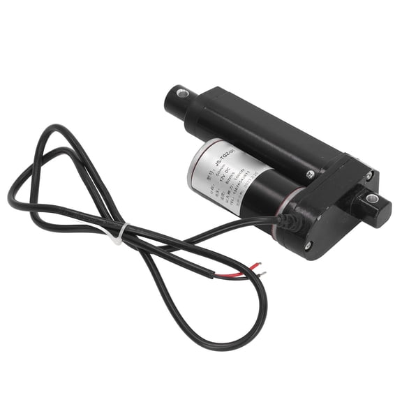 YAHHU 12VDC Small Electric Actuator 50mm / 2 inches Stroke 1000N Metal Gear Linear Motion Actuator High Performance Waterproof IP65 Electric Lifting Motor for Sofa Medical Bed Black