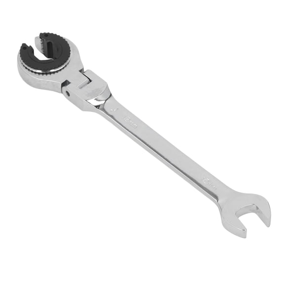 YAHHU 12mm 72Teeth OpenEnd Ratchet Wrench  DualHead, 5 Swing, CRV Steel, Ideal for Brake, Fuel & AC Lines