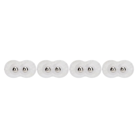YAHHU 12pcs Self Adhesive Mini Caster Wheels, Home Beauty Salon Roller Ball Universal Wheel for Trash Can, Double Ball No-Drill Casters, 5.51 inches / 14 cm