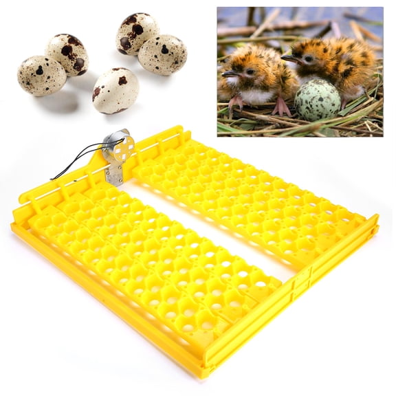 YAHHU 132pcs Automatic Egg Turner Tray with 110V Motor for Bird Quail Incubators, Plastic Incubation Accessory, 16.9 x 15.5 x 2.4 in / 43 x 39 x 6 cm