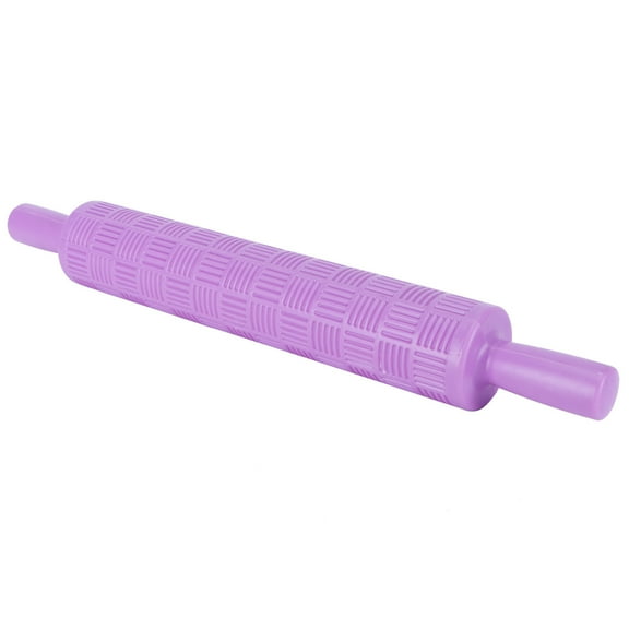 YAHHU 14.4 Inches Fondant Cake Rolling Pin Embossing Roller Decorating Tool for Pastry Cookies, Grid Pattern (36.5 cm)