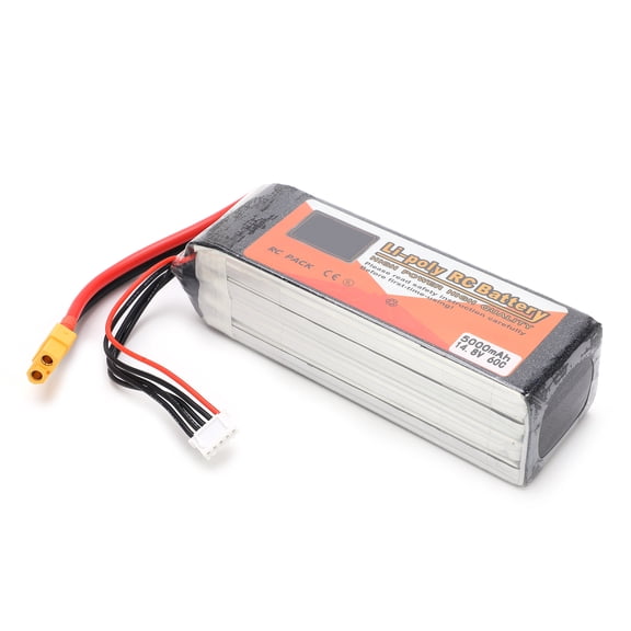 YAHHU 14.8V 60C 5000mAh 4S LiPo Battery with XT60 Plug for RC Racing Drone Helicopter Car Boat